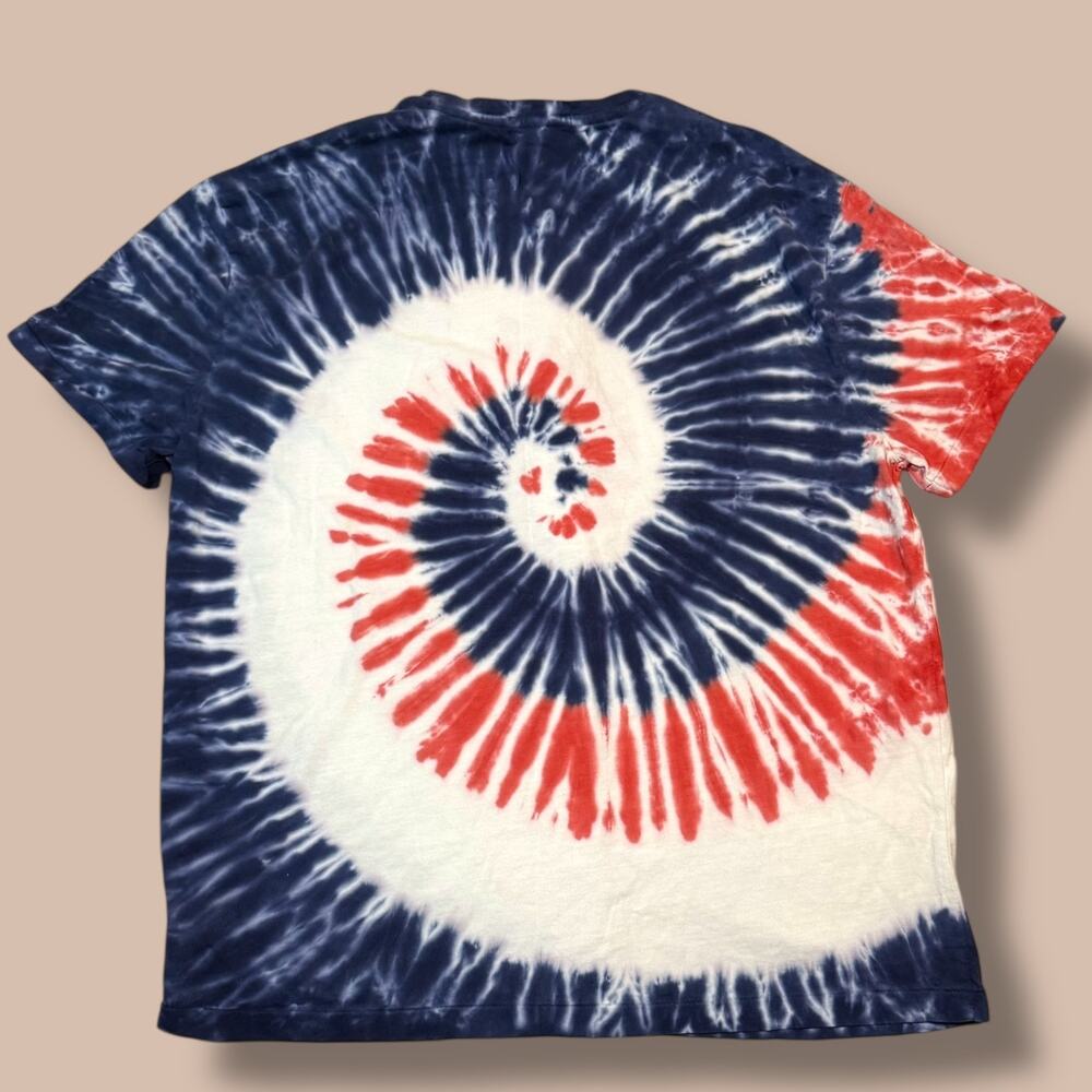 Polo Ralph Lauren Americana Tie-Dye RWB "POLO" Logo T-Shirt Men's Medium - Picture 5 of 5